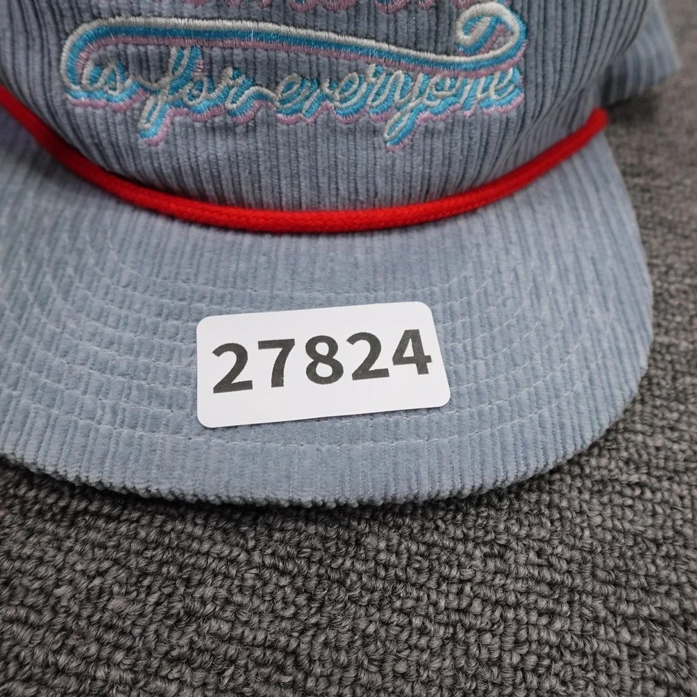 YOU KNOW. Hat Cap Snap Back Mens One Size Blue Corduroy Climbing Ascent Studio
